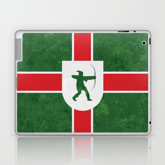 Flag for Nottinghamshire England Laptop & iPad Skin