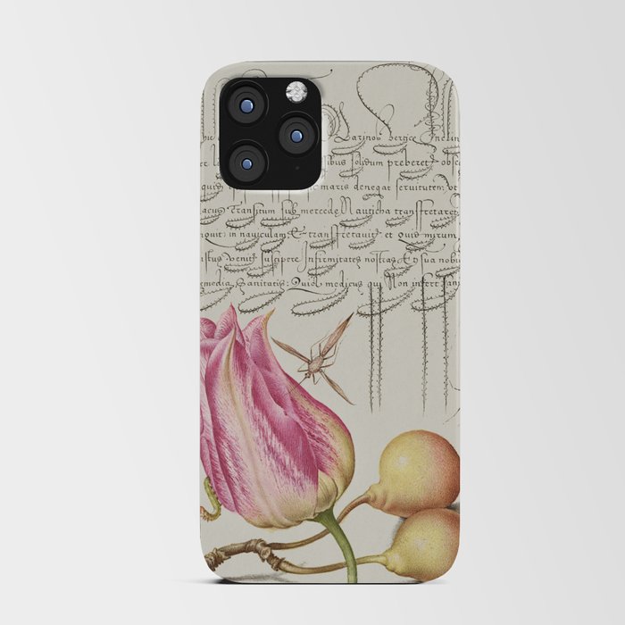 Vintage poster Floral and calligraphy iPhone Card Case