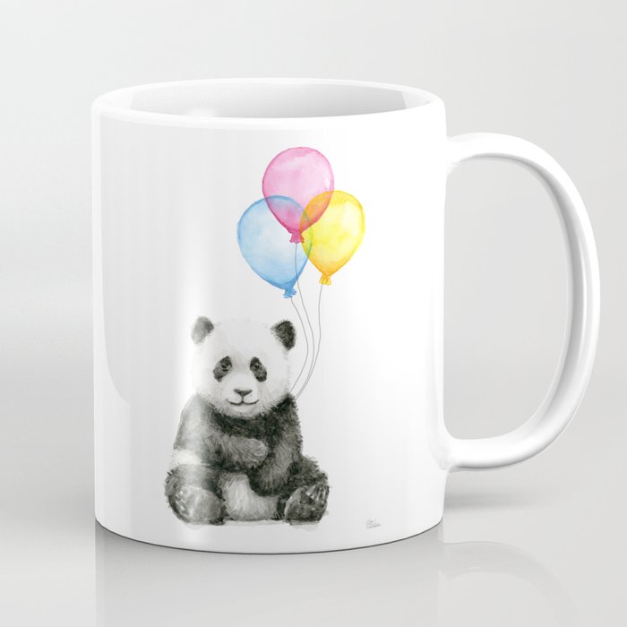 Panda Baby with Balloons Coffee Mug