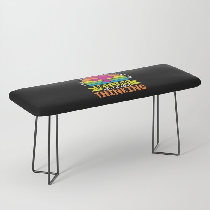 Busy Thinking Autism Awareness Quote Bench