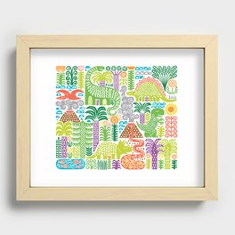 Day in Prehistoria Recessed Framed Print