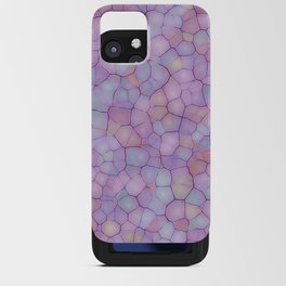 Abstract seamless background of colorful spots like paving stones or mosaic glass. Imitation of artistic watercolor drawing pattern in form of network with multi-colored cells iPhone Card Case