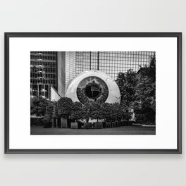 The Eye - Downtown Dallas Texas Monochrome Framed Art Print