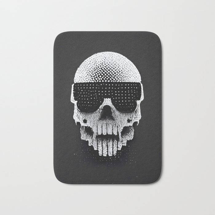 Pixelized Ubercool Skull Bath Mat