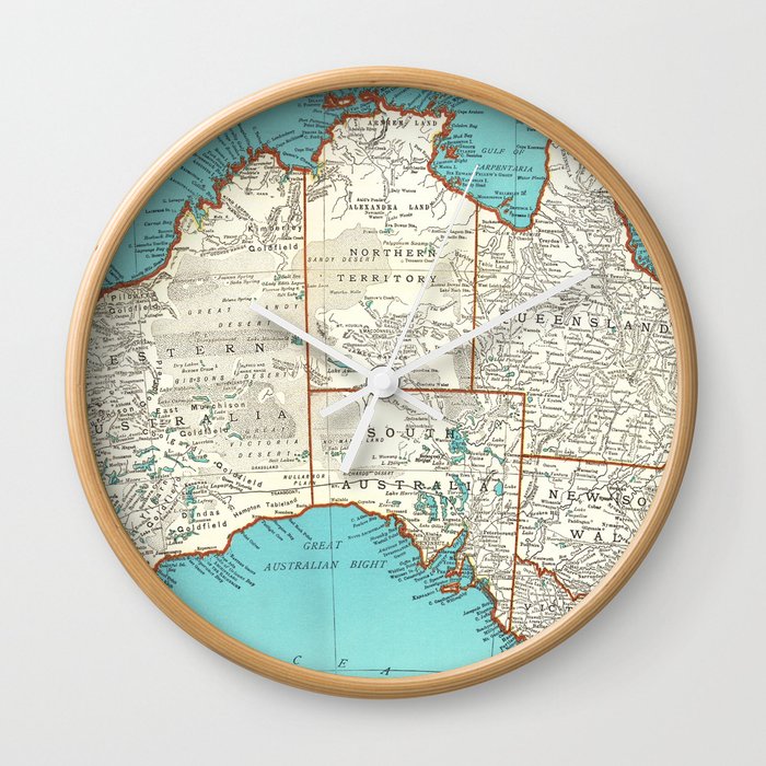 Australia Re Imagined Wall Clock By Catherineholcombe Society6