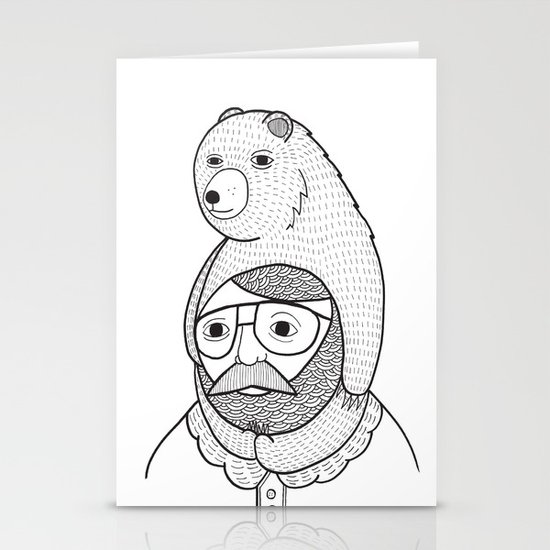 On how baby bears are often used as winter hats Stationery Cards