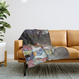 Gustav Klimt - Death and Life (new color rendition) Throw Blanket