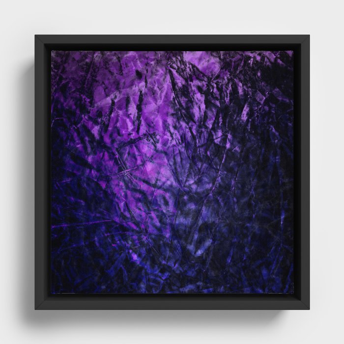 Purple Pink Abstract Shine Pattern Framed Canvas