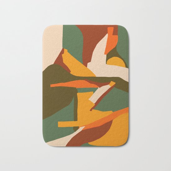 A New Way Of Seeing Abstract Landscape Bath Mat