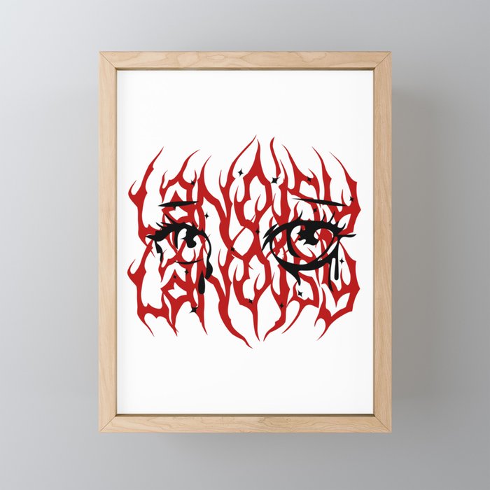 Noisy eyes Framed Mini Art Print