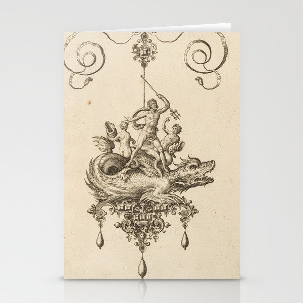  Poseidon and the Kraken Stationery Cards