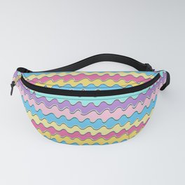 Abstract futuristic pattern in  Y2K bug style  Fanny Pack