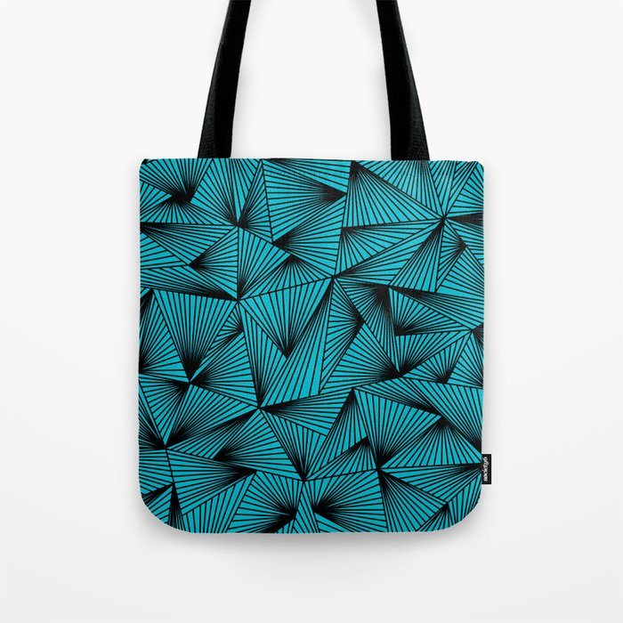 turquoise and triangles Tote Bag by Tatiana | Society6