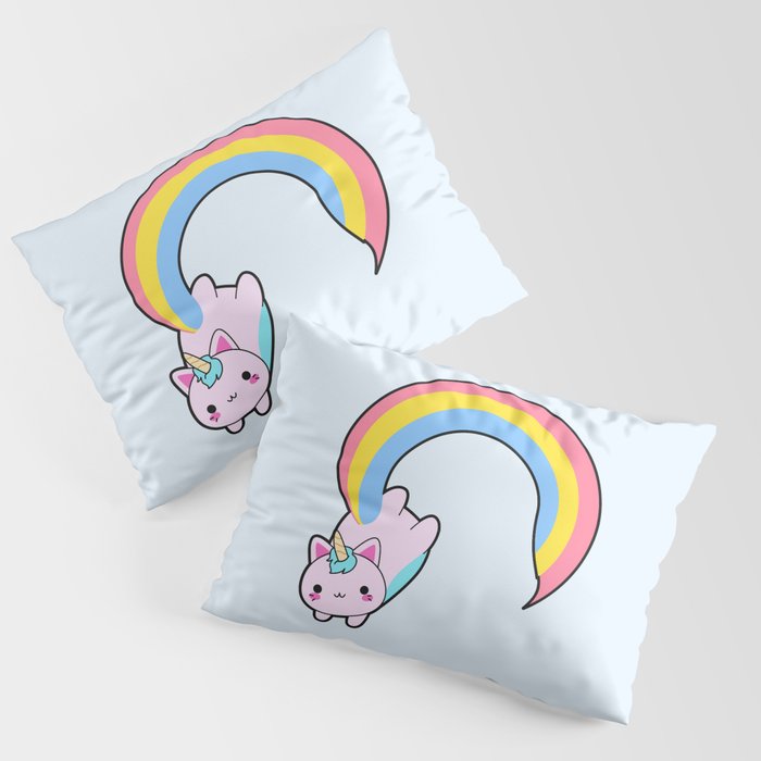 Kawaii proud rainbow cattycorn Pillow Sham