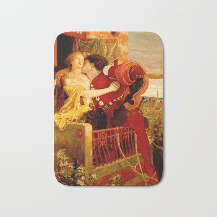 Romeo and Juliet by F. M. Brown Bath Mat