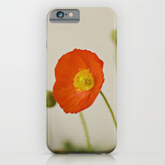 Orange Poppy Bloom Red Green Yellow Flower iPhone & iPod Case