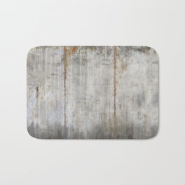 Concrete Wall Bath Mat | Photo, White, Dirty, Damaged, Concrete, Destroyed, Stucco, Weathered, Cracked, Mural 