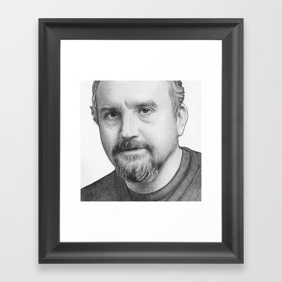 Louis CK Portrait Framed Art Print