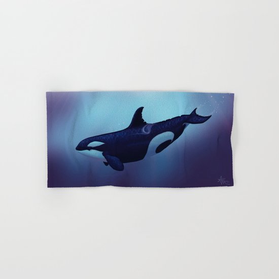 Lost in Fantasy ~ Orca ~ Killer Whale Art by Amber Marine Hand & Bath Towel