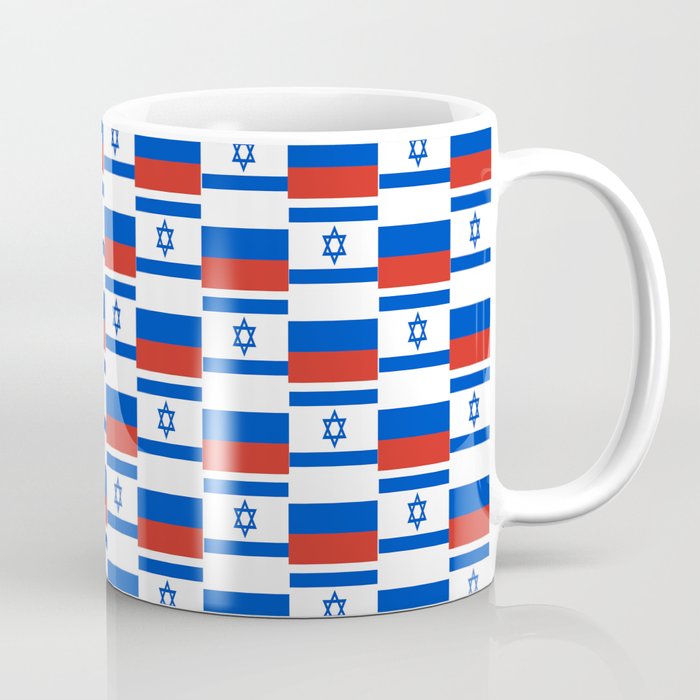 Mix of flag : israel and Russia Coffee Mug