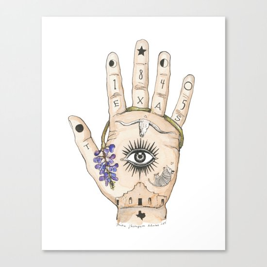 Texas Palmistry Canvas Print