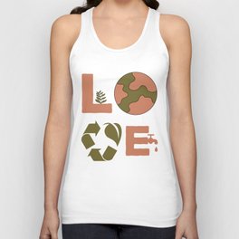 Love Nature Earth Planet Unisex Tank Top