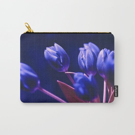 Blue Poetry of Tulips Carry-All Pouch