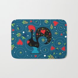 Portuguese Good Luck Rooster of Barcelos Bath Mat