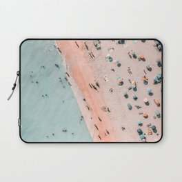 People On Beach, Portugal Beach, Summer Travel Beach Sea, Ocean Wall Art Print, Summer Sea Vibes Laptop Sleeve