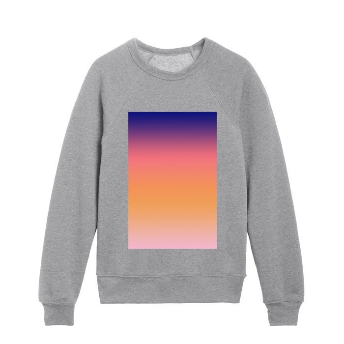 Gradient 5 purple peach pink Kids Crewneck