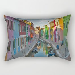Case Colorate Burano ,Venice,Italy Rectangular Pillow