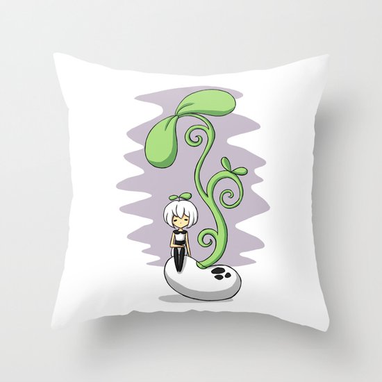 Magic Bean Throw Pillow