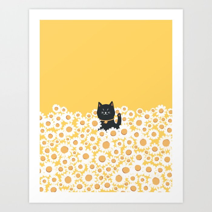 Hidden cat 23 hello annyeong Art Print