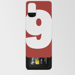 9 (White & Maroon Number) Android Card Case