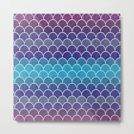 Watercolor Lovely Pattern VVIII Metal Print