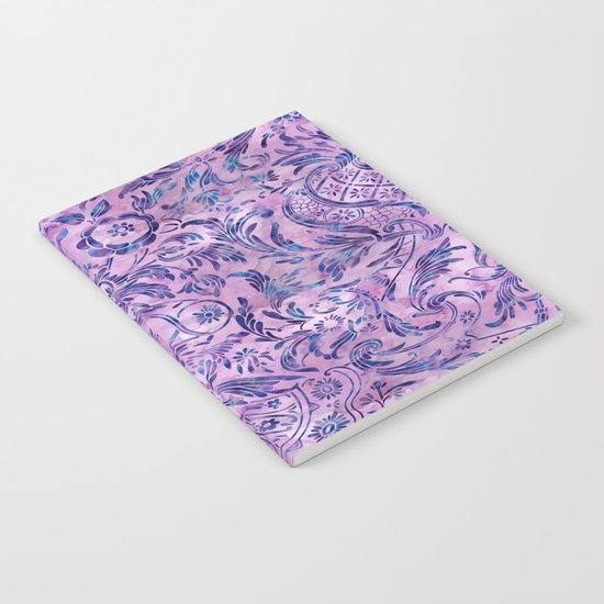 Watercolor Damask Pattern 02 Notebook