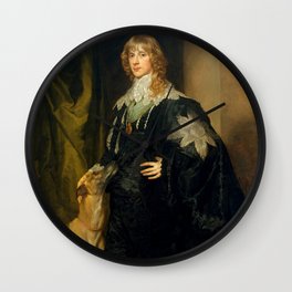 Sir Anthony van Dyck "James Stewart, 1st Duke of Richmond, 4th Duke of Lennox" Wall Clock