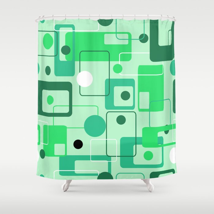 Mid Century Modern 74.4 Shower Curtain