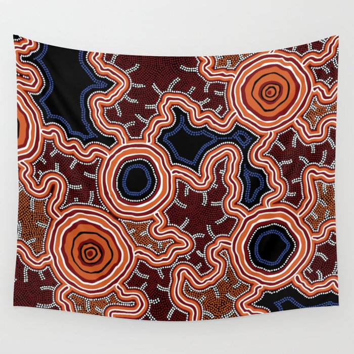Aboriginal Art Authentic Pathways Wall Tapestry by Hogarth Arts