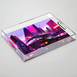 Postcards from the Future - Neon City Acrylic Tray