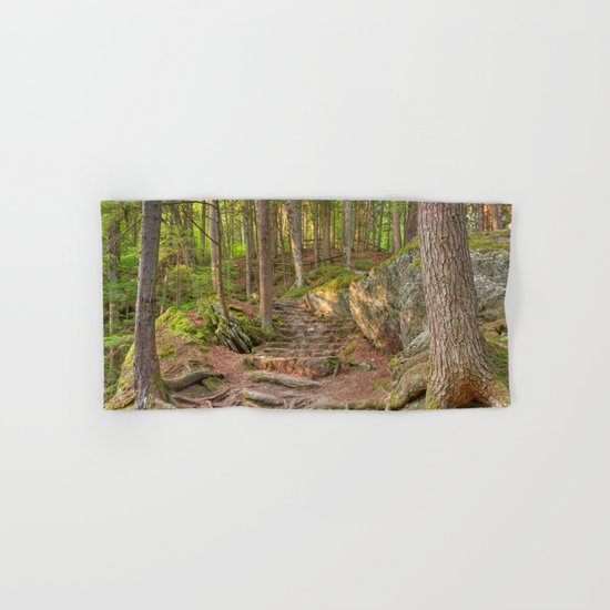 Green Mountain Forest Trail Hand & Bath Towel