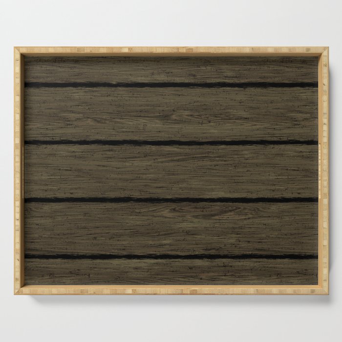 Brown textured wooden surface Serving Tray