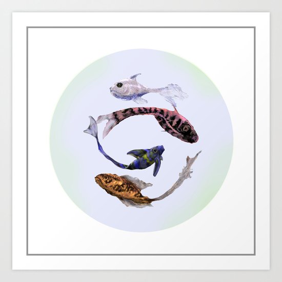 YIN AND YANG- CLEAR Art Print