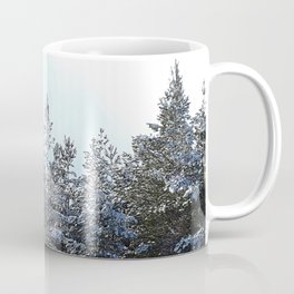 Scottish Highland Snow Crowned Pine Trees Mug
