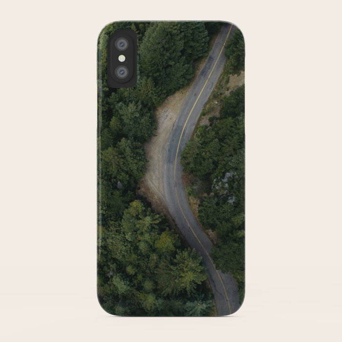 Nature Photography Forest Highway Road Trip Trees Iphone Case
