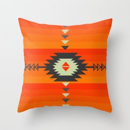 Southwestern in orange and red Throw Pillow