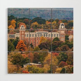 Old Main Serenade - A Fall Tapestry in Fayetteville Wood Wall Art
