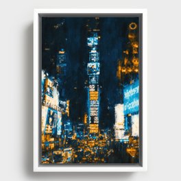 On the streets of New York City Framed Canvas