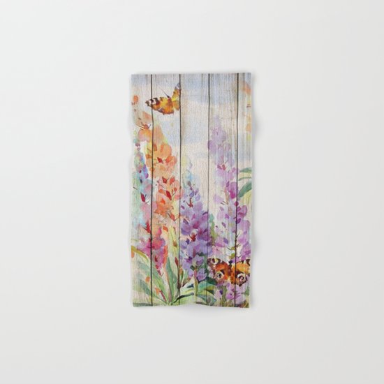 Spring on Wood 03 Hand & Bath Towel