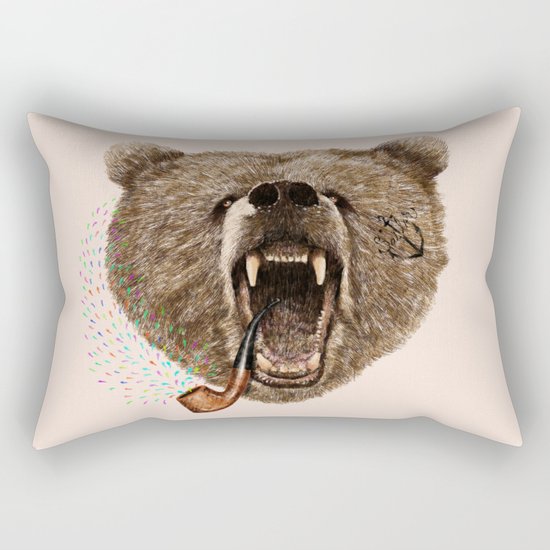 Angry Bear Rectangular Pillow